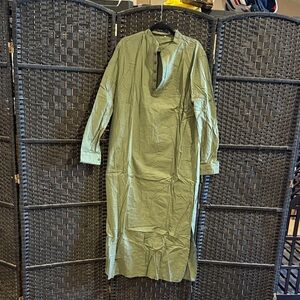 Olive Green Long Sleeve Dress
